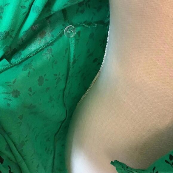 ASOS Chic Green Floral Wrap Dress for Women - Picture 5 of 8